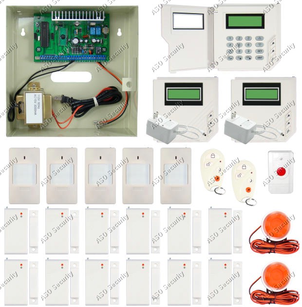 WIRELESS HOME SECURITY SYSTEM HOUSE ALARM w AUTO-DIALER
